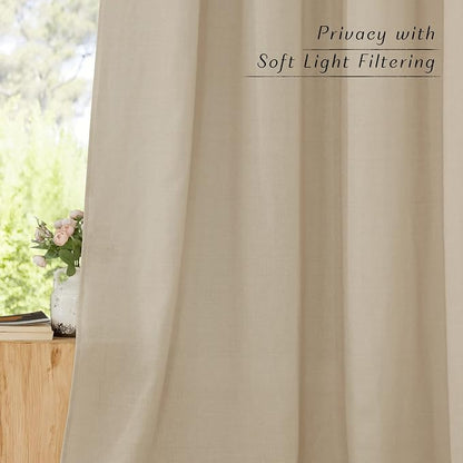 NICETOWN Thick Flax Linen Curtains - Image 3