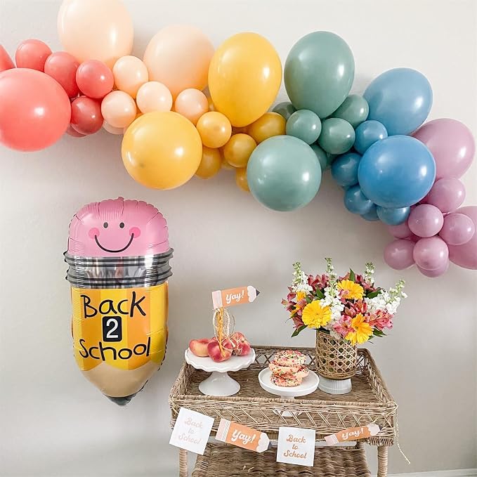 144PCS Rainbow Balloon Arch Kit, Mustard Yellow Beige Balloons - Image 8