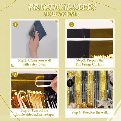 DECOCKRAT 2 Pack Foil Fringe Backdrop - Image 2