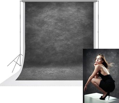 UrcTepics 6x8ft Dark Grey Abstract Textured Backdrop. Personal Headshot by UrcTepics