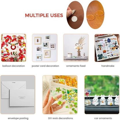 200 Pcs Clear Adhesive Dots, 10mm/0.39" Sticky Double Sided Glue Dots, - Image 5