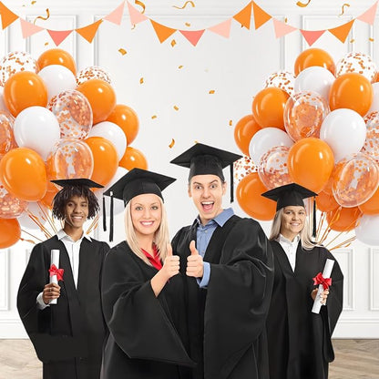 60pcs Orange and White Balloons 12inch - Image 5