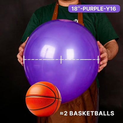 PartyWoo Dark Purple Balloons 20pcs Royal Purple Color 18 Inch | Balloons - Image 2