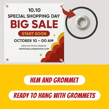 Custom Vinyl Banner with 150+ Sizes – Personalized Outdoor or Indoor Sign – Any - Image 5