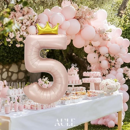AULE 40 Inch Big Pink 5 Balloon Number - Image 5