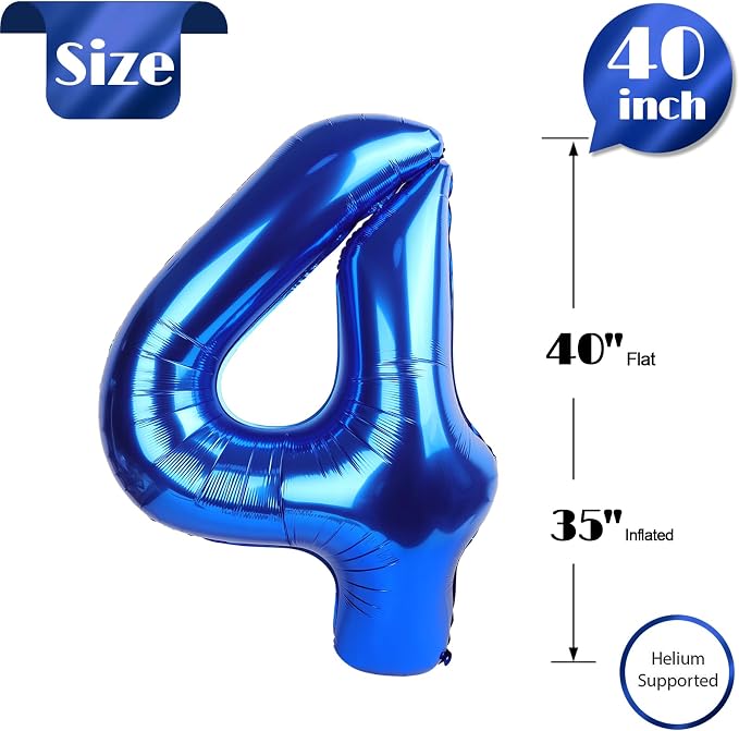 Navy Blue 4 Balloon - Image 5