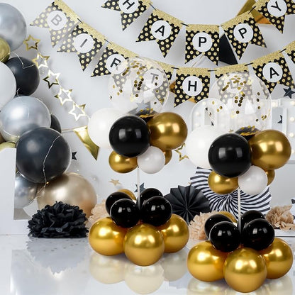 Gejoy 8 Sets Black and Gold Balloon Column Table Centerpiece Reusable Table - Image 6
