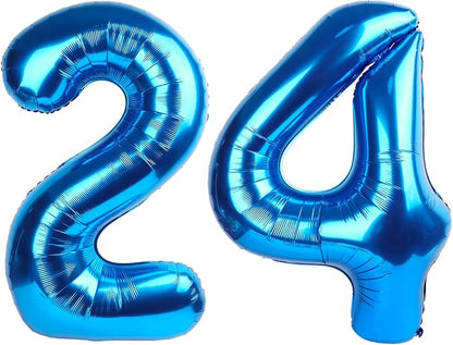 Number Balloons Dark Blue 24 Balloon 40 inch by Enyeopd