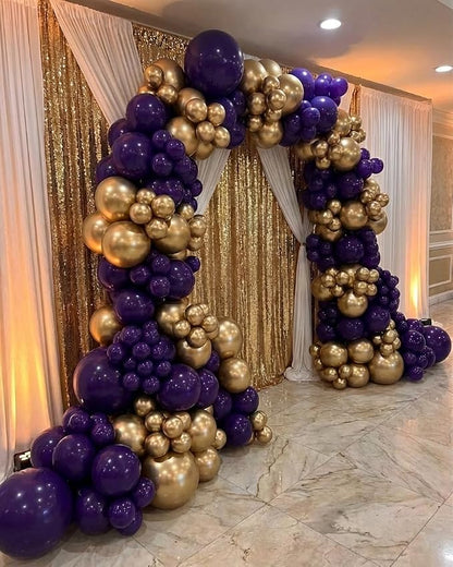 Purple and Gold Balloon Garland Arch Kit - Image 4