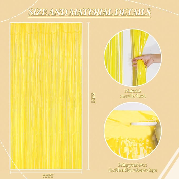 DECOCKRAT 3 Pack Foil Fringe Backdrop - Image 2