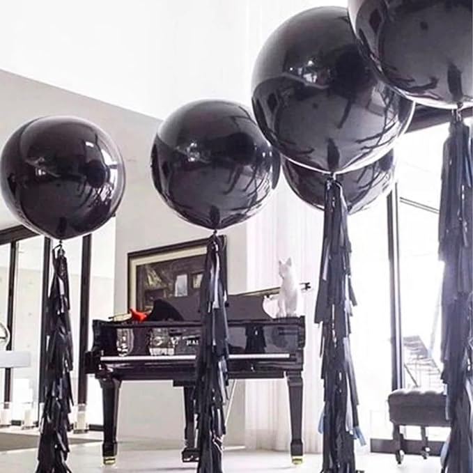 PartyWoo Black Balloons 20pcs Matte Latex Helium Balloons 18 Inch | Baby Shower - Image 5