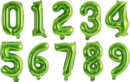 TONIFUL 16 Inch 10 Pcs Light Green 0-9 Birthday Number Balloons | Small Custom by TONIFUL