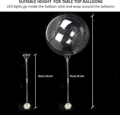 Warm White 6PC LED Light up Balloons - Image 2