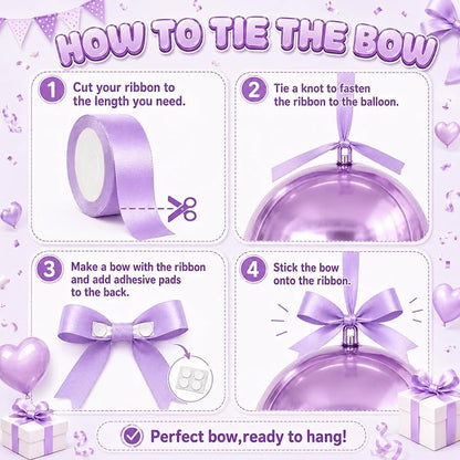 Purple Round Foil Balloons - Image 3