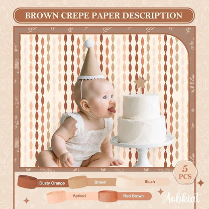 AOBKIAT Brown Boho Streamers Party Decorations - Image 7