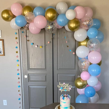 Balloons Pink and Blue, 60 Pack 12 Inch Pastel Light Pink Blue - Image 5