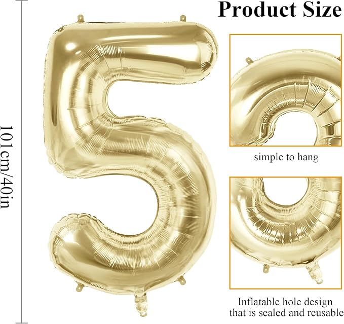 Number 56 Balloons for 56th Birthday Party Decorations, 40 Inch 0-100 - Image 2
