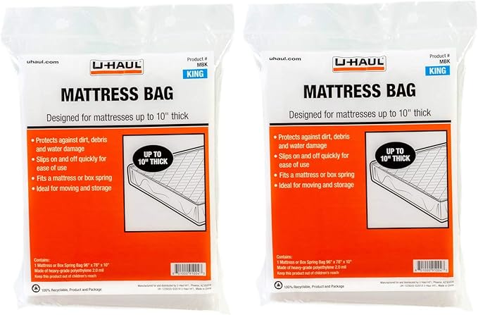 U-Haul King Mattress Bags for Moving, and Renovation Protection by U-Haul