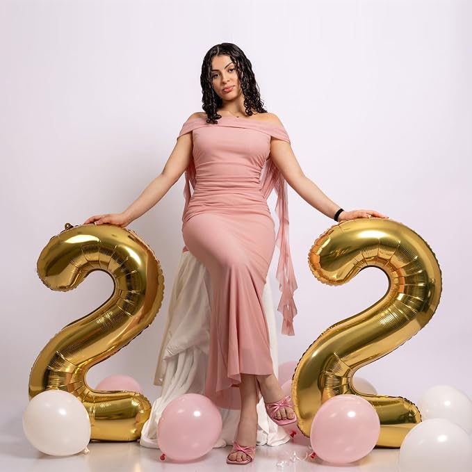 40 Inch Gold Number 1 Foil Balloon - Image 6