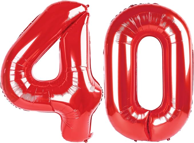 40 Balloon Number 40 Inch Red Balloons by Mluchee