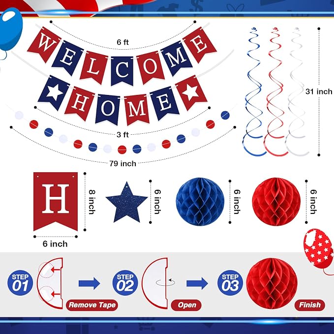 Arrowbash Welcome Home Decorations Welcome Home Banner - Image 2