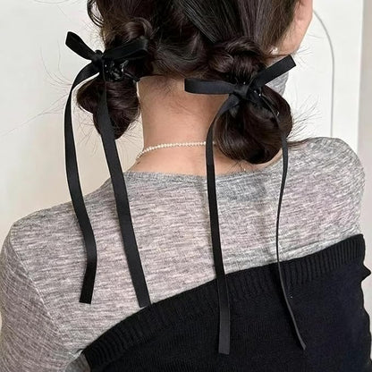 NEBURORA 50 Pcs Black Bows for Cake Decoration Party Ribbon Bowknots | Pastel - Image 4