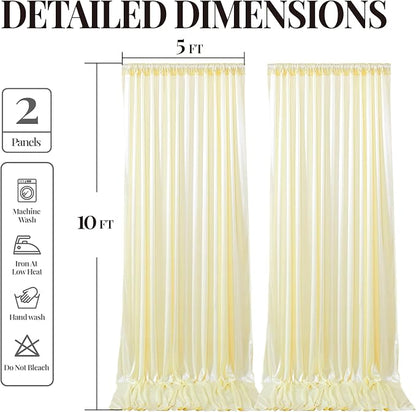 10x10 ft Champagne Glitter Backdrop Curtain - Image 9