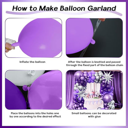 Dark Purple Balloon Arch Kit - Image 3