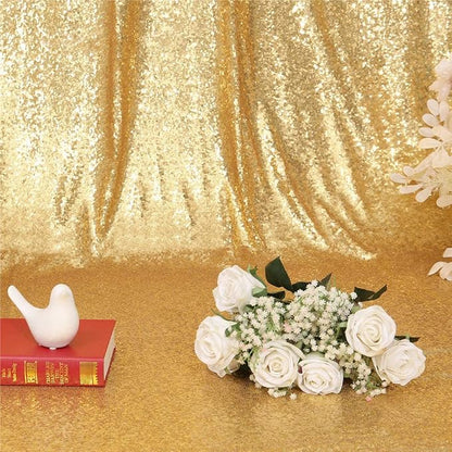 Eternal Beauty Gold 3mm Sequin Backdrop 8x10 Ft - Image 6