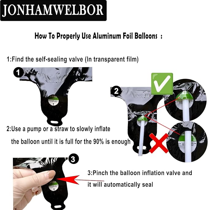 Jonhamwelbor 21 Number Balloons Black Big Giant Jumbo Big Large 21 Foil Mylar - Image 5