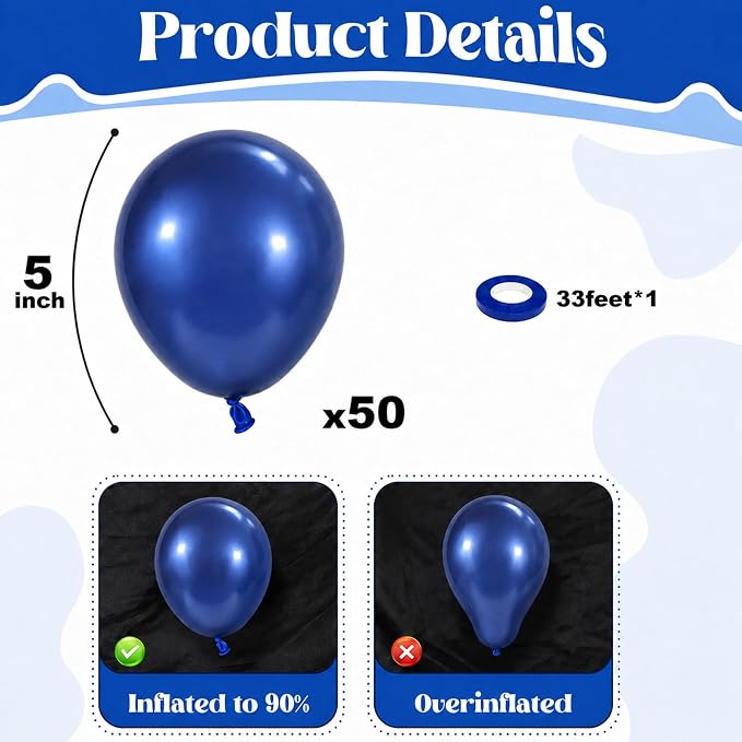 Navy Blue Balloons - Image 3