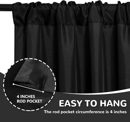 Black Backdrop Curtain for Party Backdrop Drapes Panels - Image 4