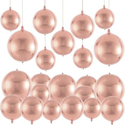 18 Pcs Foil Balloons Shiny Round Balloons Set Large Balloon Garland Arch - Image 3