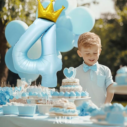 AULE 40 Inch Big Light Blue 4 Balloon Number - Image 4