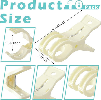 LemonRoad 10 Pack Large Balloon Arch Clips Plastic Transparent Backdrop Spring - Image 2