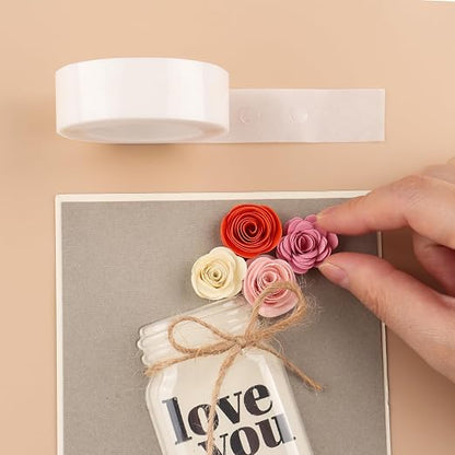 BAOFALI 3600 Pcs Ultra Thin Adhesive Dots, 6 Roll 1/8in 6 Roll3/16in Clear - Image 8