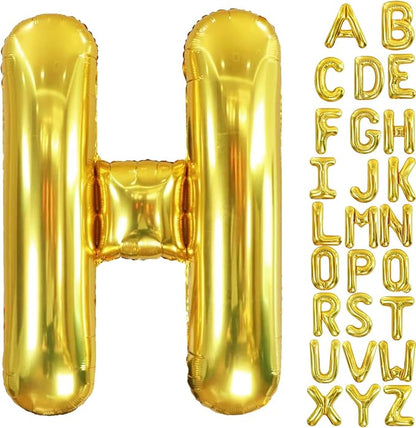 40 Inch Letter Foil Balloons Gold by Aeniaza
