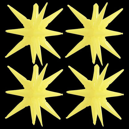 TONIFUL 4 Pcs Explosion Star Balloons Pastel Yellow Foil Party Balloon | Large by TONIFUL