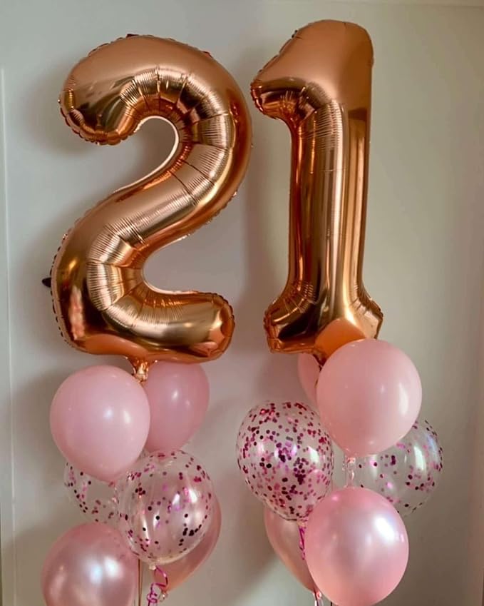 Rose Gold 23 Number Balloons, 40 Inch Giant Number 23 Balloons Foil Mylar - Image 4