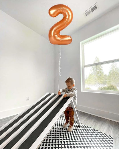 6 Balloon - Orange Birthday Number Balloons, 40 Inch Decorations Men Women | - Image 3