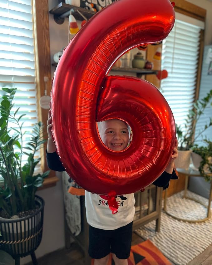 11 Balloon - Red Birthday Number Balloons, 40 Inch Decorations Men Women | Red - Image 2
