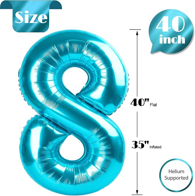 LightBlue 8 Balloon - Image 5