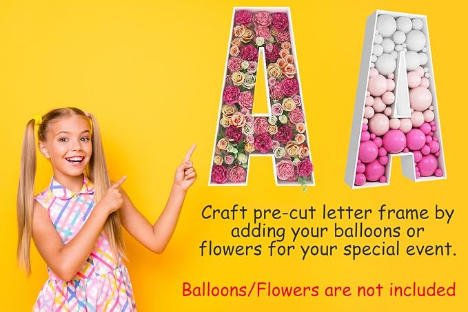 2FT Letter K Mosaic Balloon Frame Letter DIY Fillable Letters Kit - Image 5