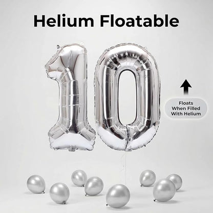 Number 10 Balloon Foil Mylar Balloons - Image 6