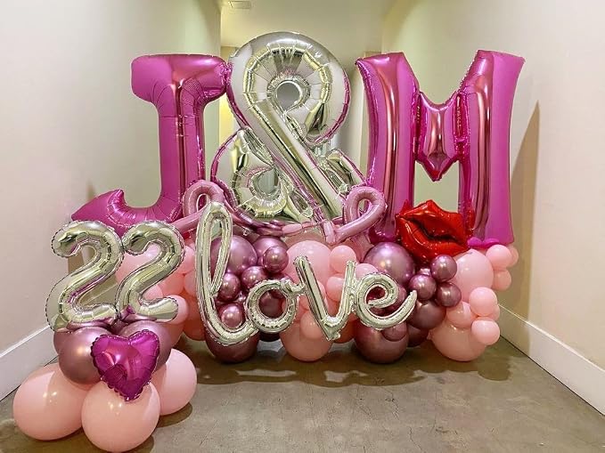 Hot Pink Letter Y Balloons, Y Letter Balloon 40 Inch Foil Y Balloon | Hot Pink - Image 5