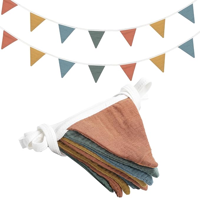 Oudain 2 Pcs Pennant Banner Flags Nursery Garland Triangle Bunting Flags by Oudain