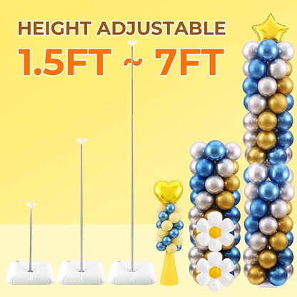 Balloon Column Stand Kit Set of 2, 7 FT Adjustable Ballon Arch Stands - Image 2