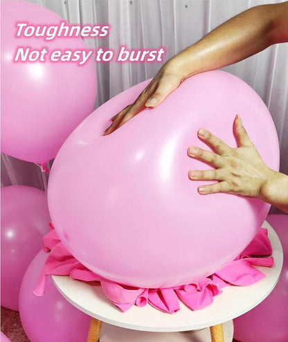 90 Pack Pink Balloons 18 Inch Pink Latex Large Balloons - Image 3