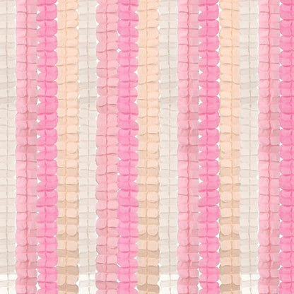 Pink-White Peach Party-Decorations Streamers Garland - 157Ft Four-Leaf Clover - Image 2