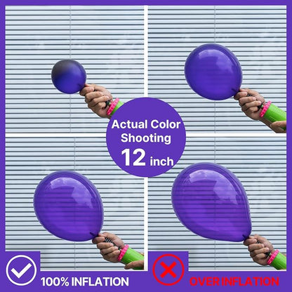 PartyWoo Dark Purple Balloons 100pcs Royal Purple Color 12 Inch | Balloons - Image 4